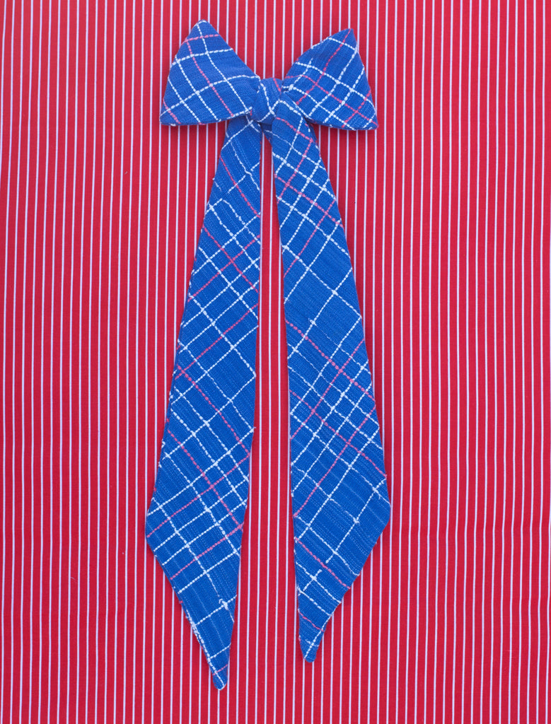 America! Red, white, and blue textured girlie bow