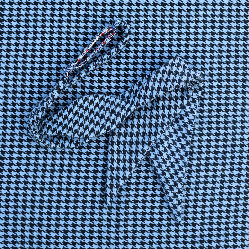 blue houndstooth bow tie