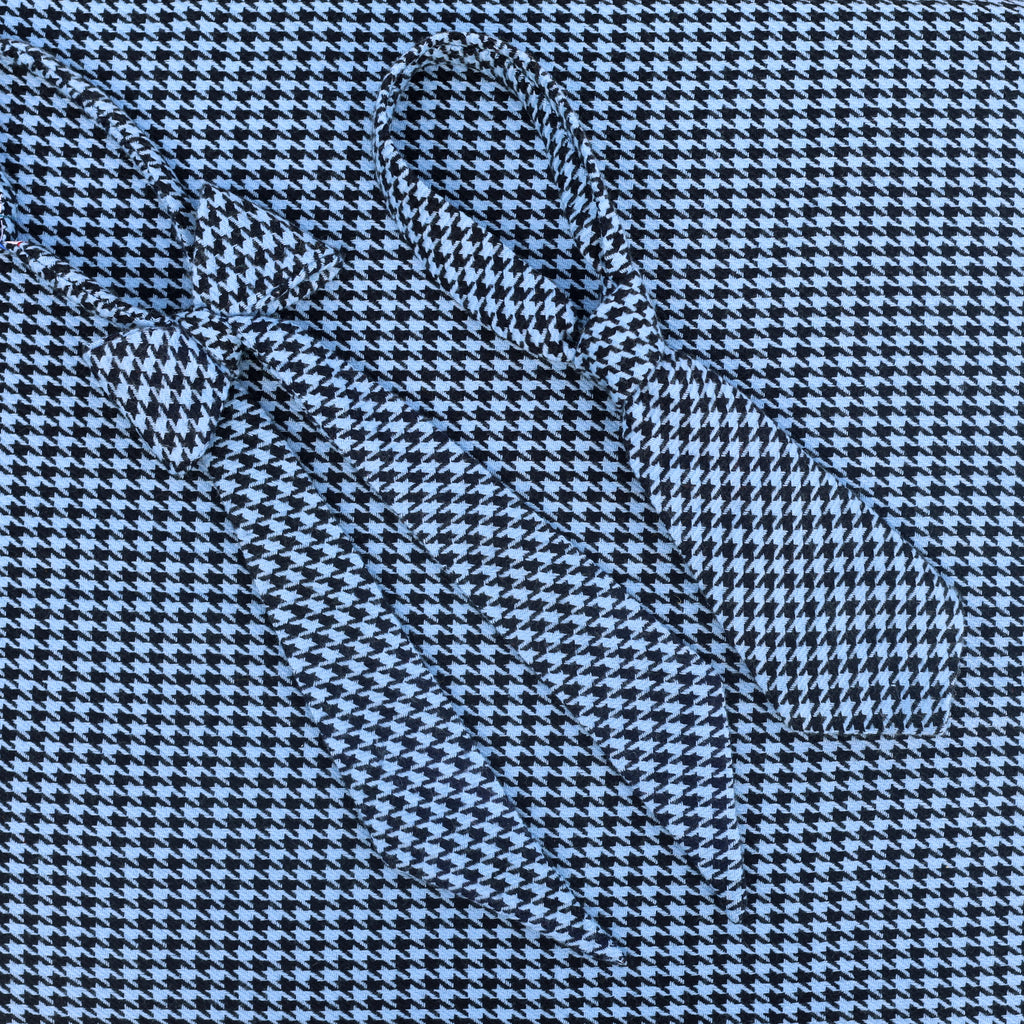 blue houndstooth bow tie