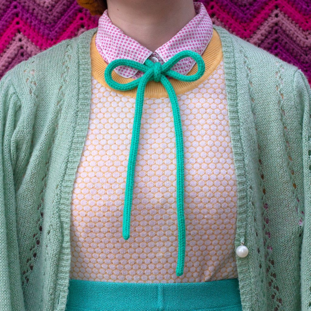 knit triplets bow ties