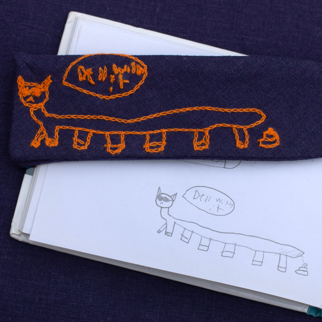 Father's Day bow tie- custom embroidery in your child's handwriting