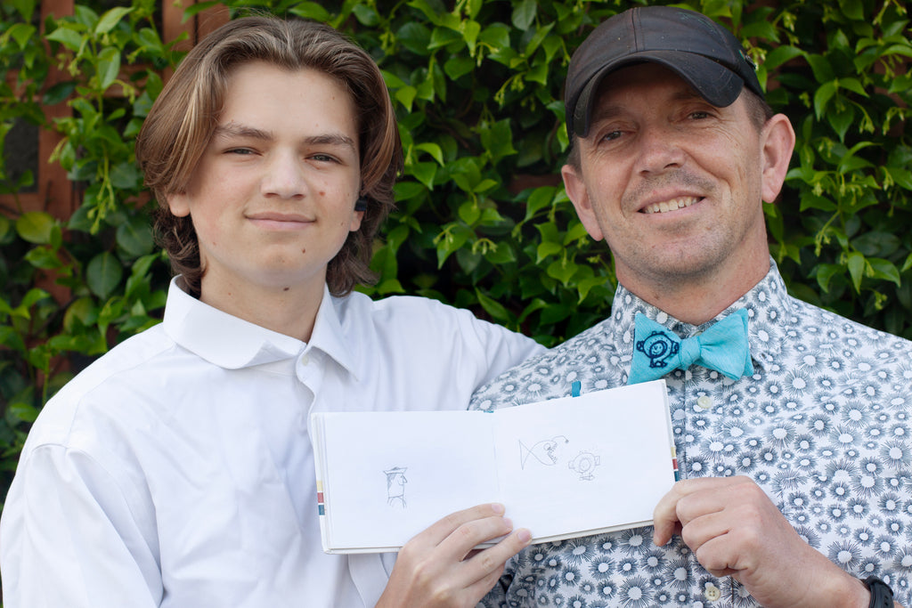 Father's Day bow tie- custom embroidery in your child's handwriting