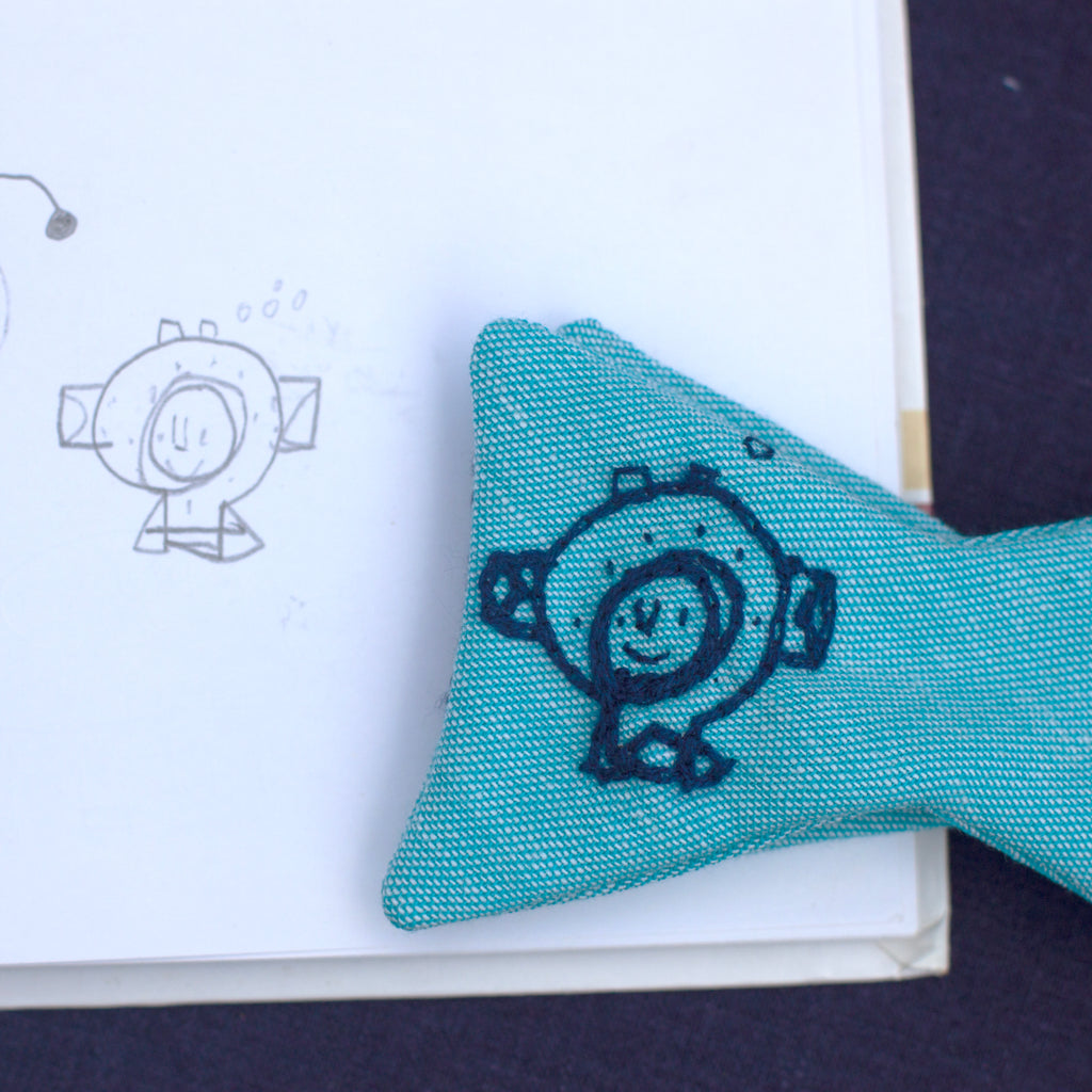 Father's Day bow tie- custom embroidery in your child's handwriting