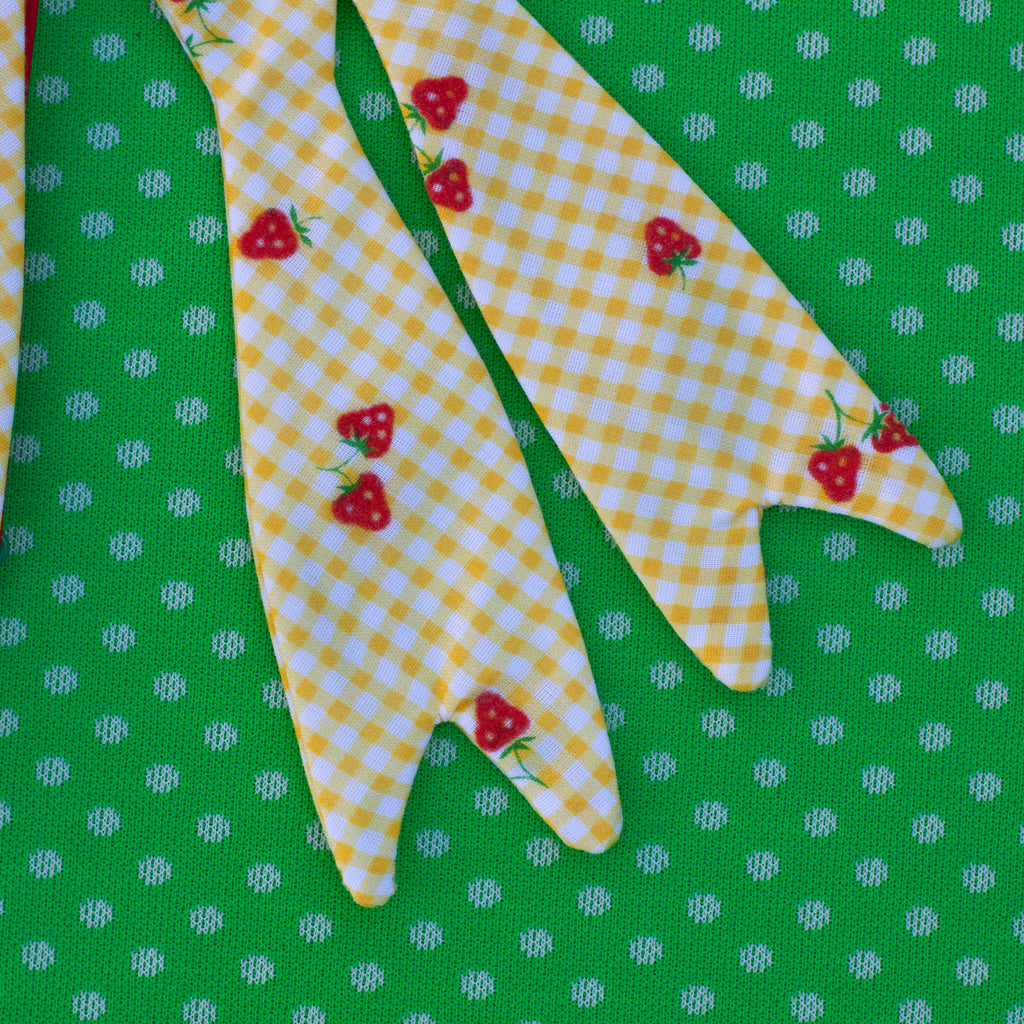 strawberry gingham bow tie