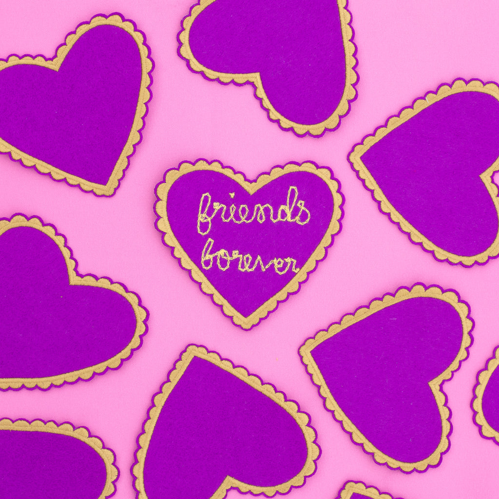 heart patch, hand cranked chain stitch!