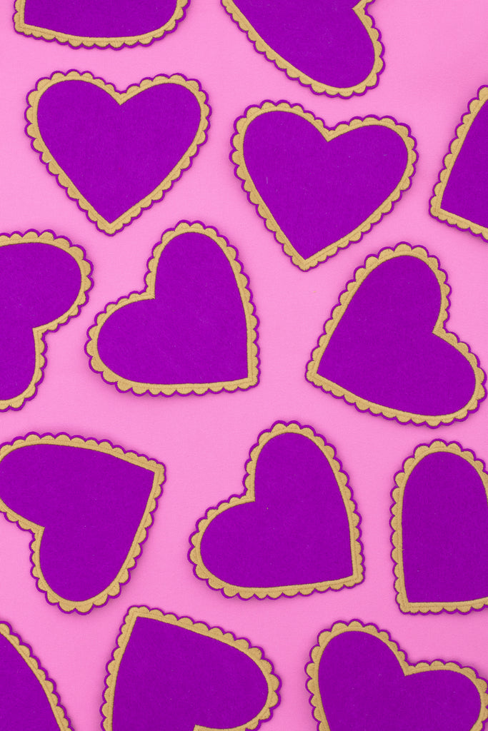 heart patch, hand cranked chain stitch!