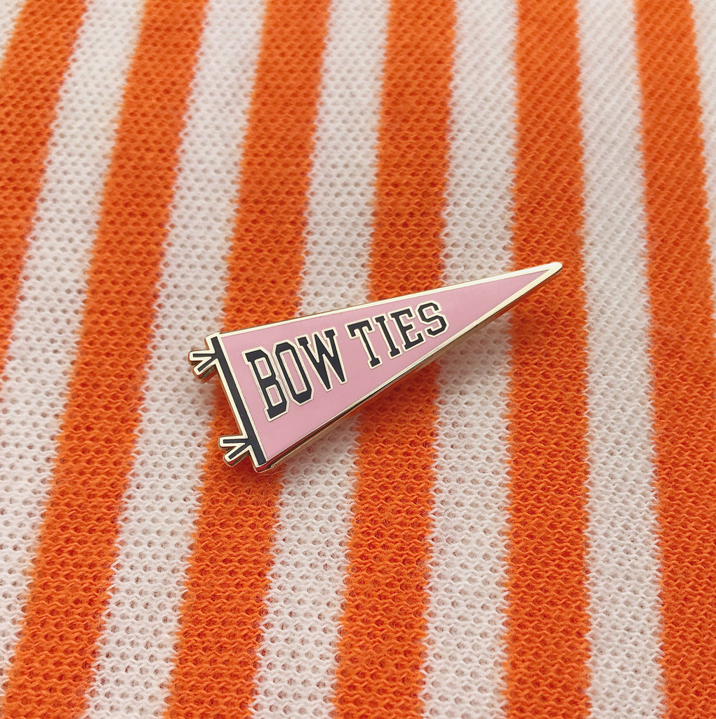 Bow Ties pennant enamel pin!