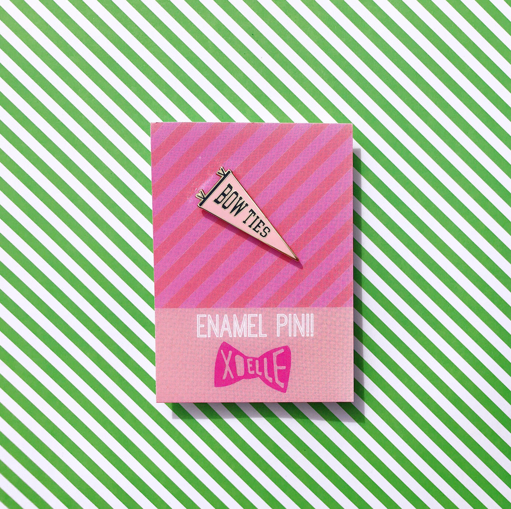 Bow Ties pennant enamel pin!