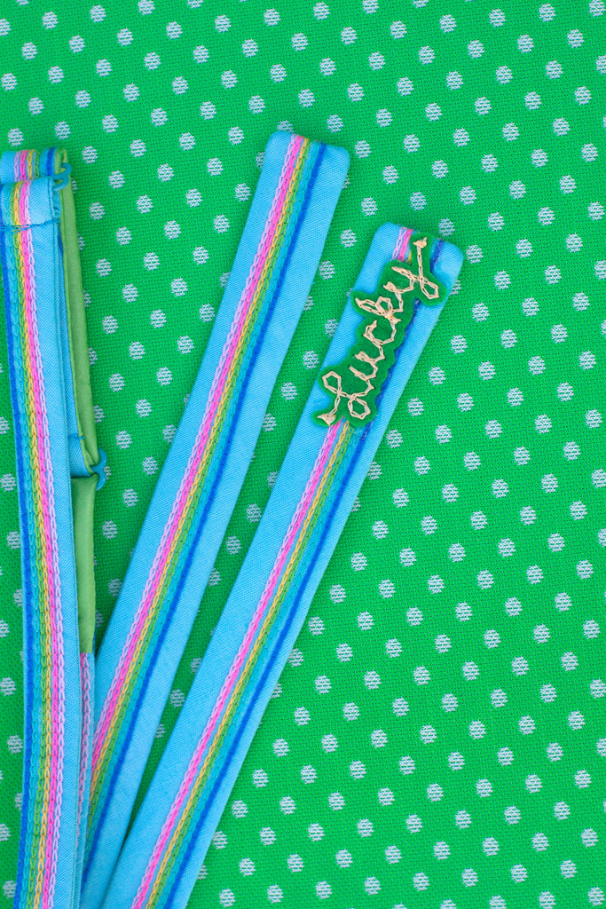 Lucky rainbow bow tie