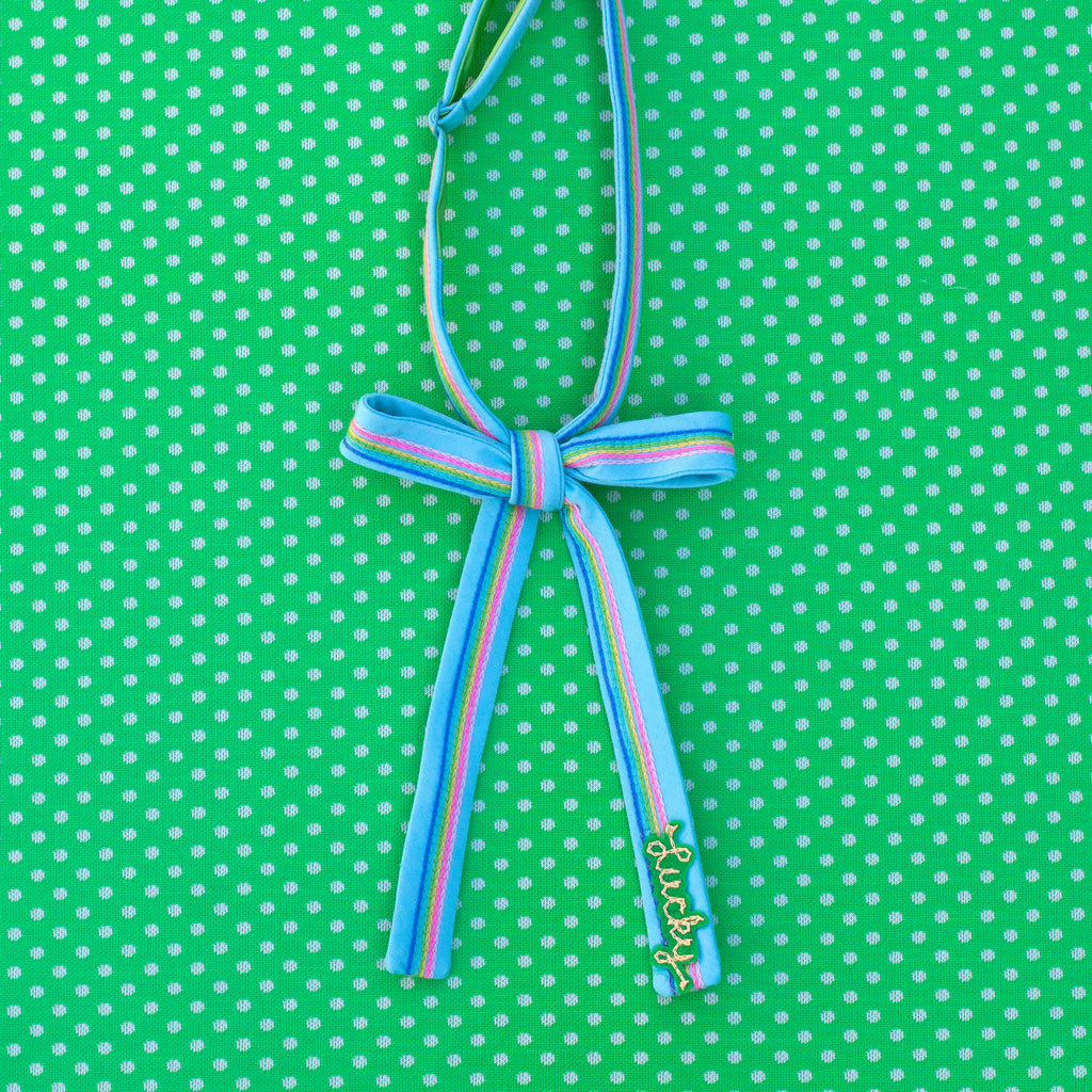 Lucky rainbow bow tie