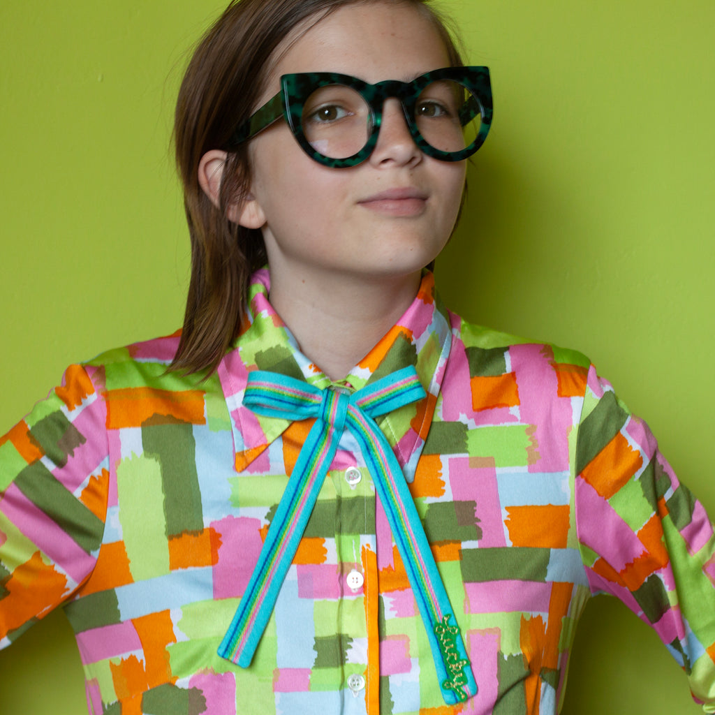 Lucky rainbow bow tie