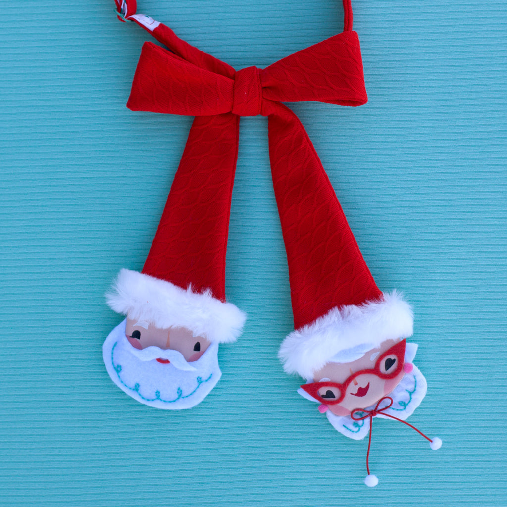 Mr. & Mrs. Claus bow tie- collab with Lisa Penney!