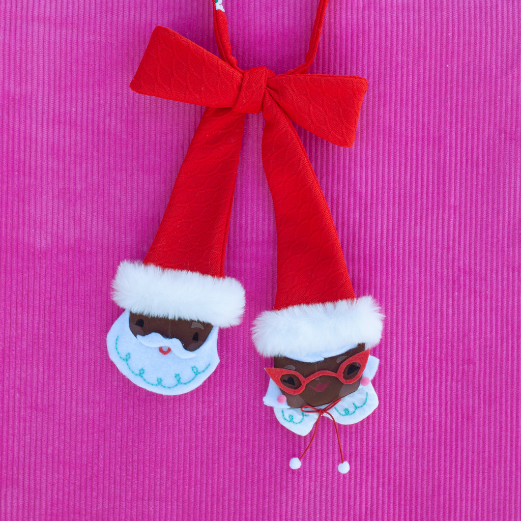 Mr. & Mrs. Claus bow tie- collab with Lisa Penney!