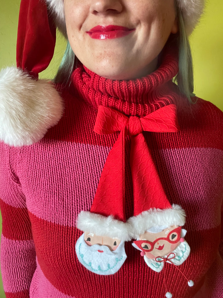 Mr. & Mrs. Claus bow tie- collab with Lisa Penney!