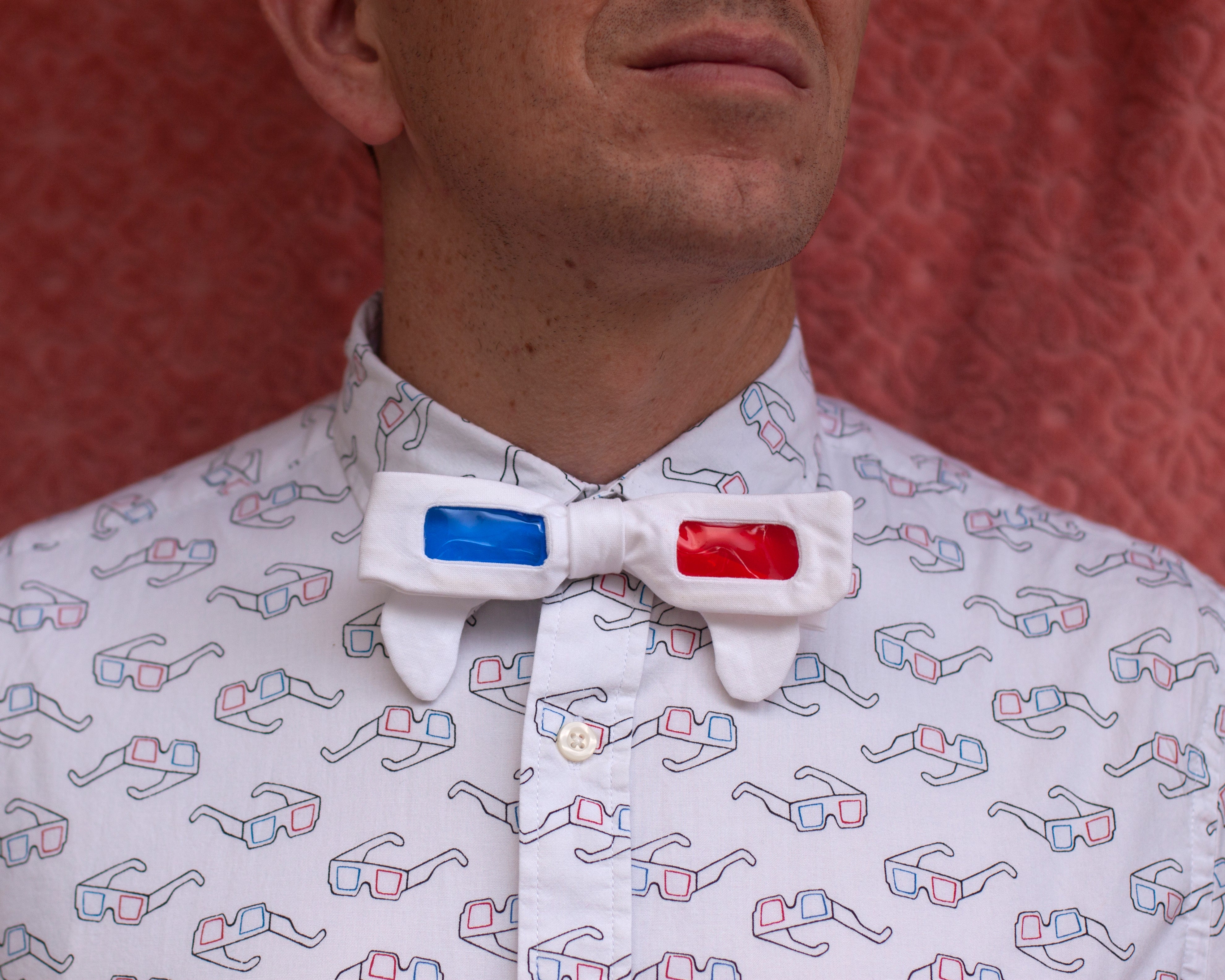3D glasses bow tie