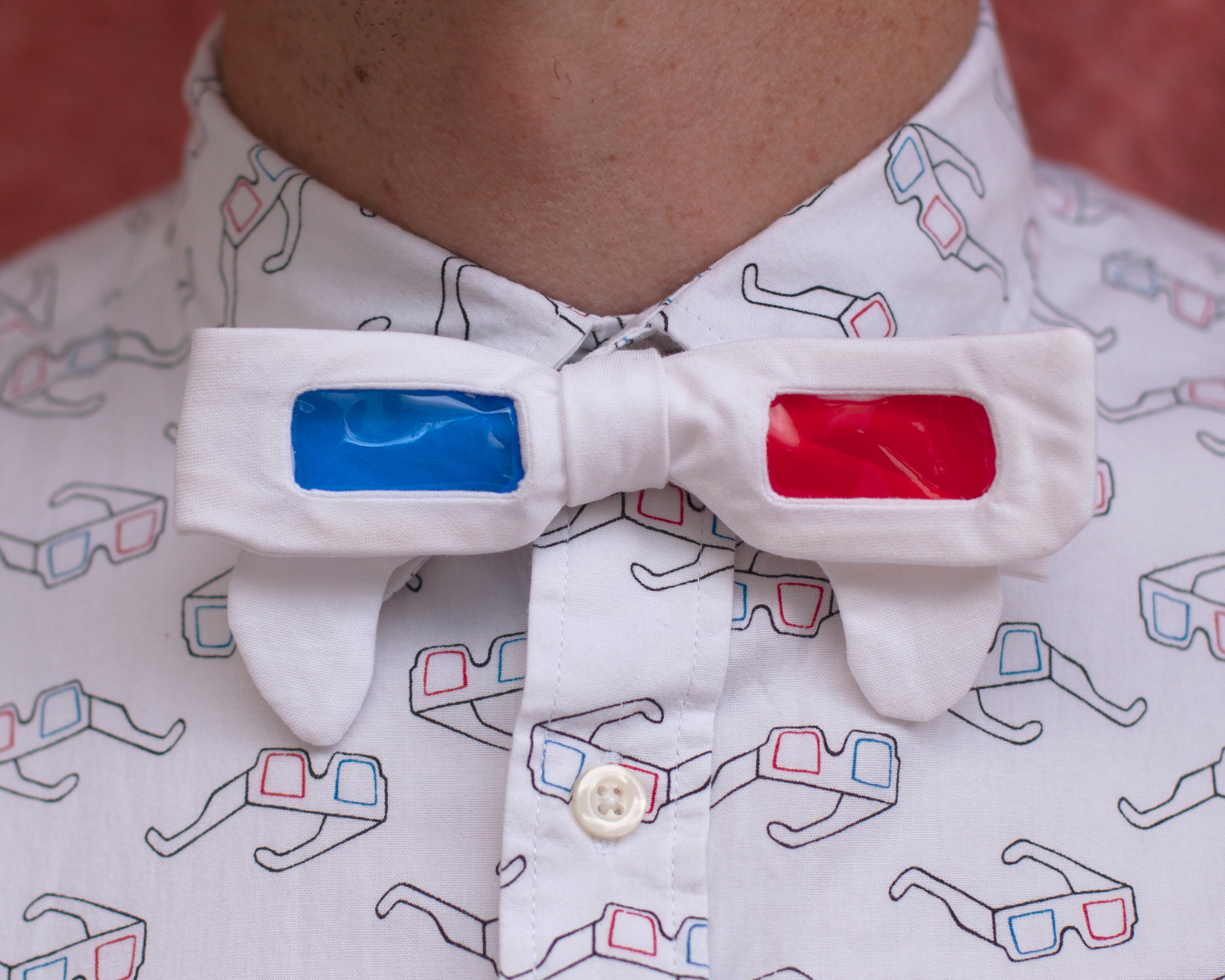 3D glasses bow tie