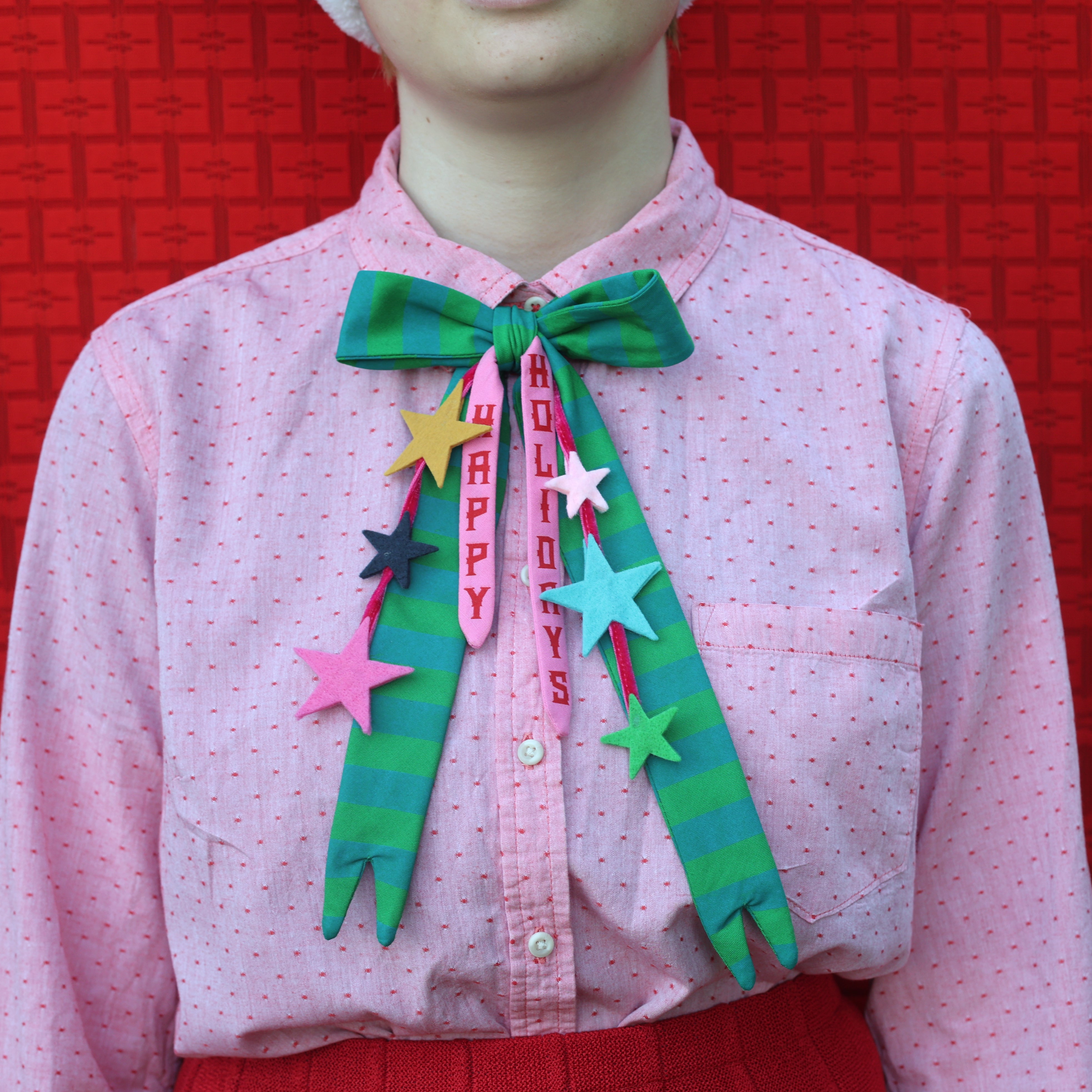 happy holidays bow tie