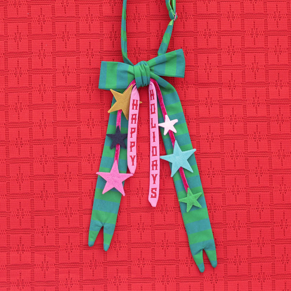 happy holidays bow tie