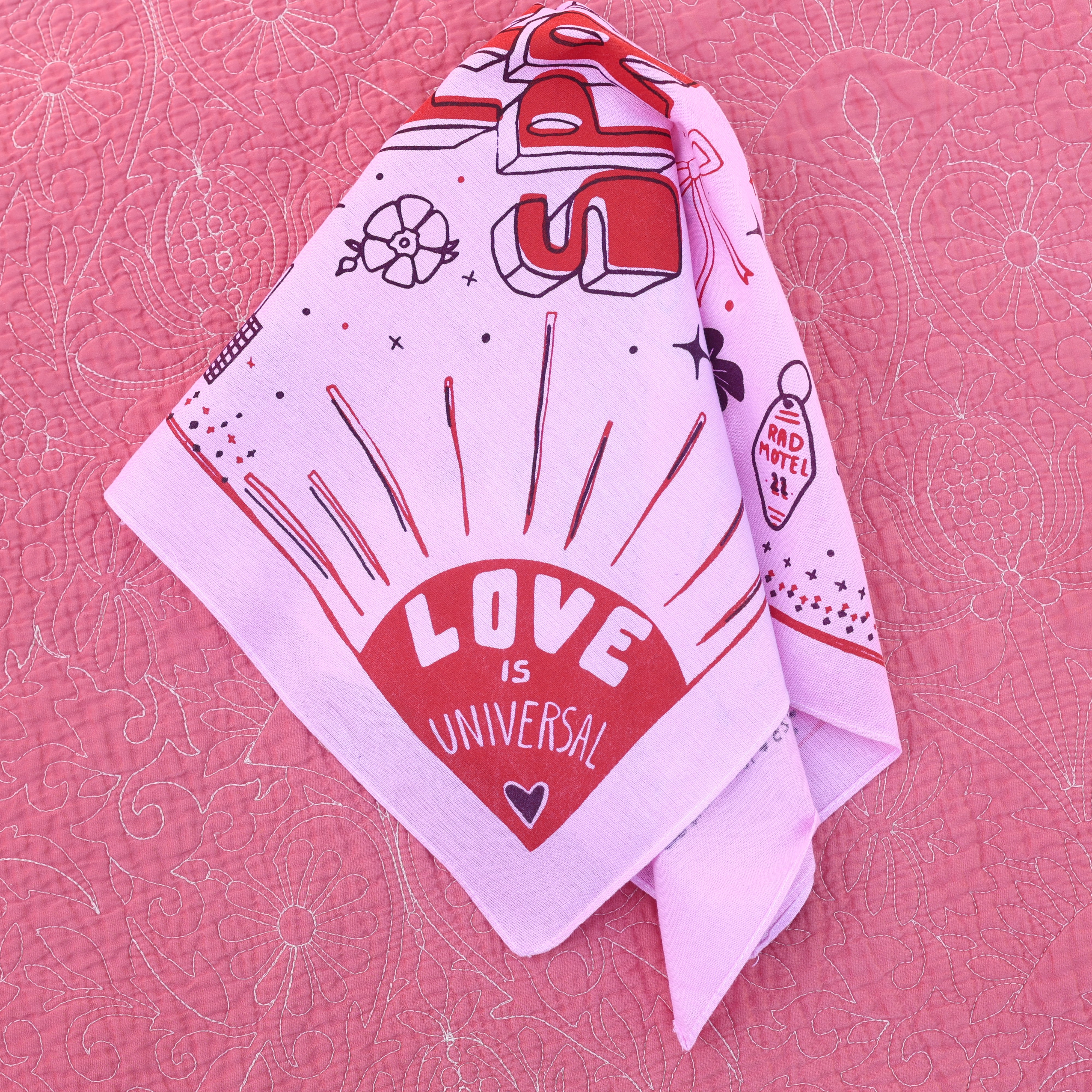 Palm Springs bandana with custom chain stitching!