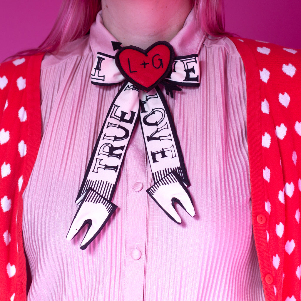 True Love bow tie- January's tie of the month!