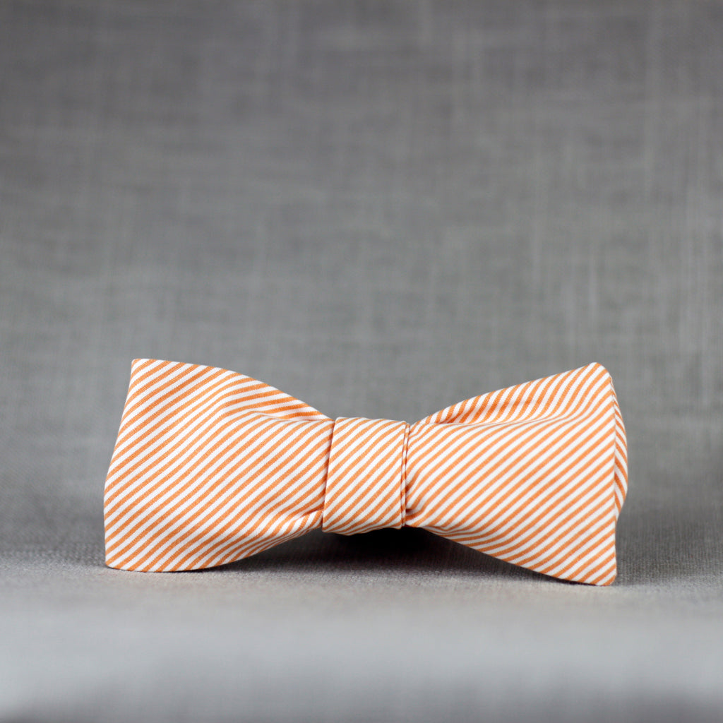 peaches & cream striped bow tie