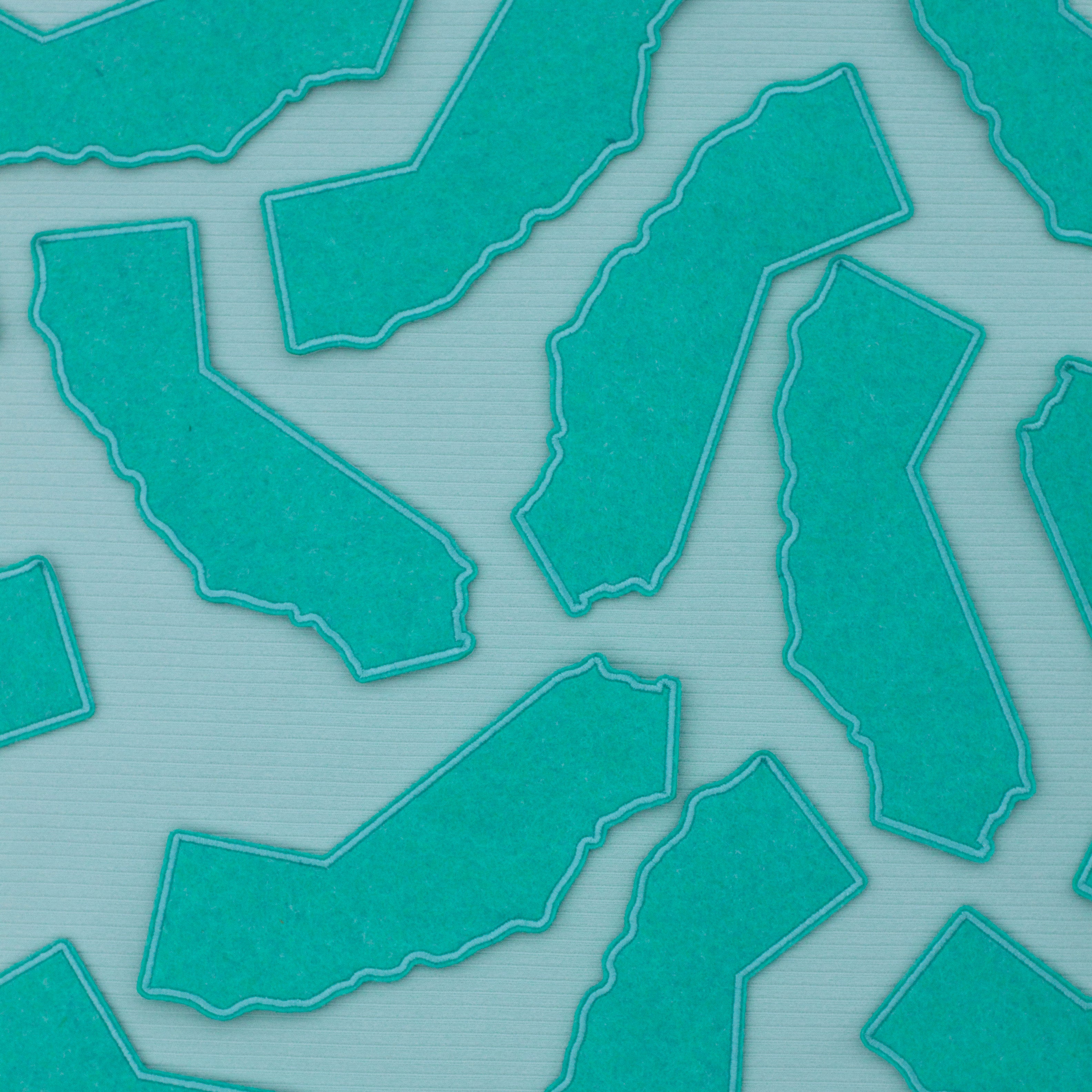 California patch, hand cranked chain stitch!