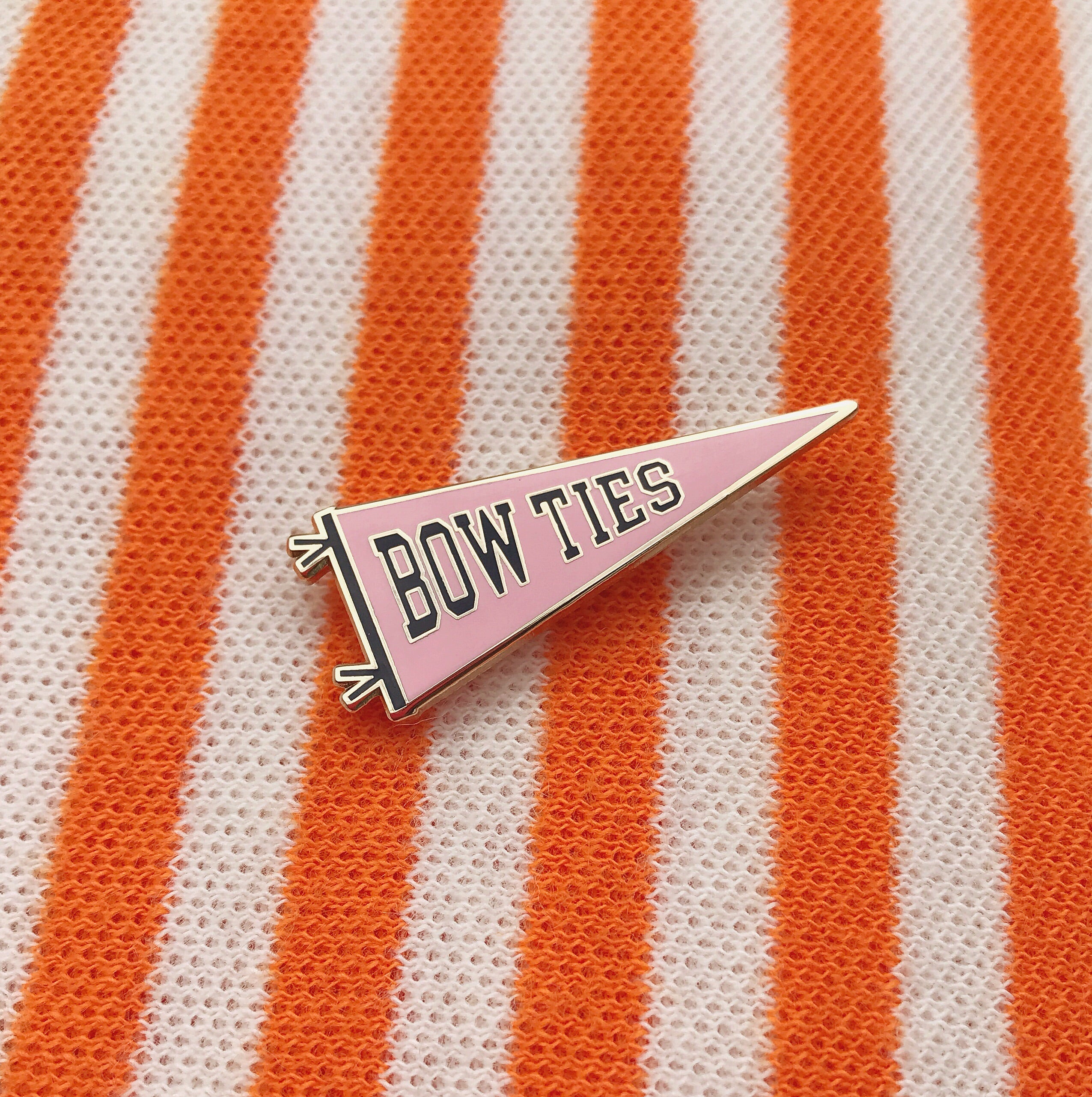 Bow Ties pennant enamel pin!