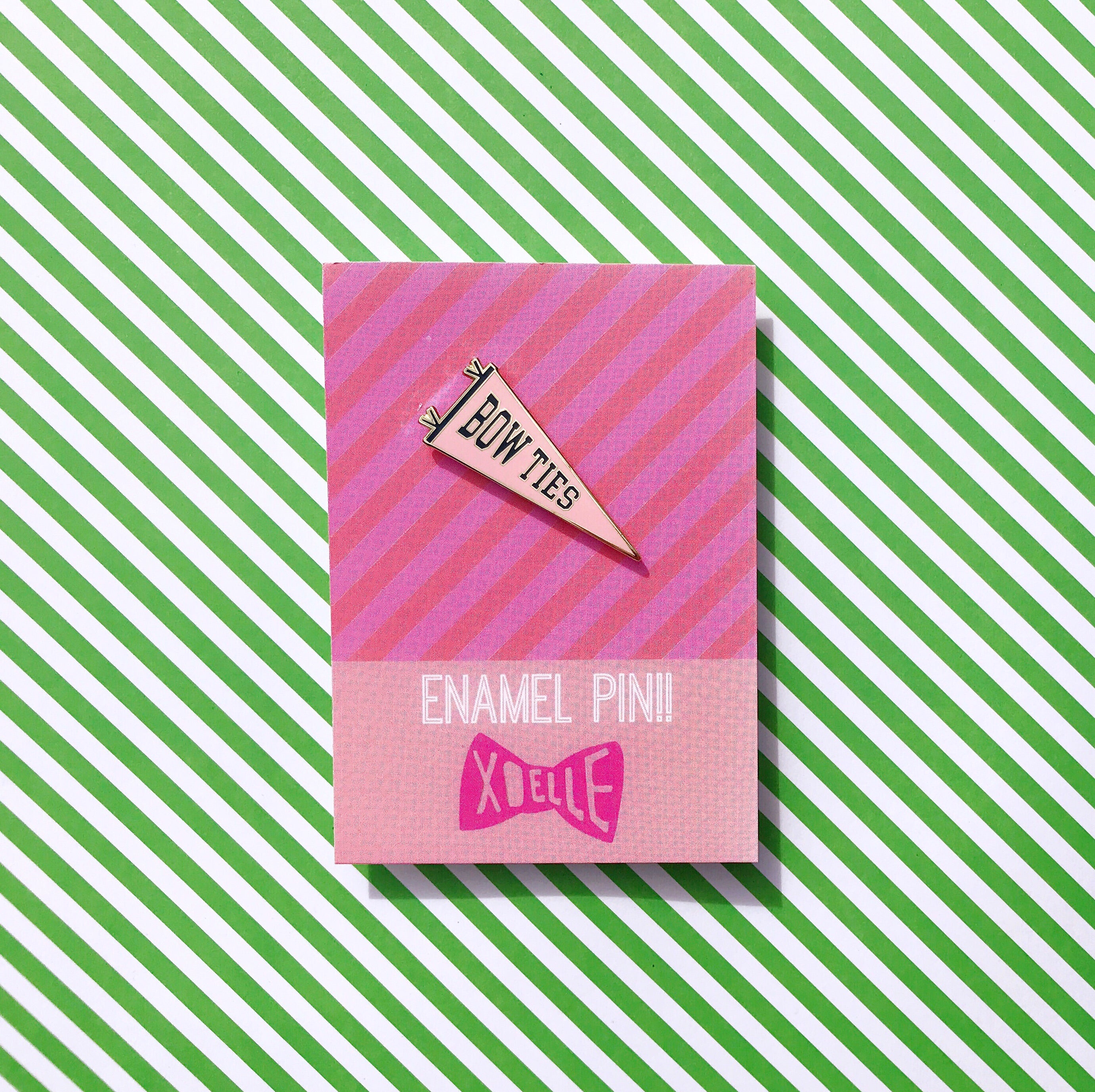 Bow Ties pennant enamel pin!