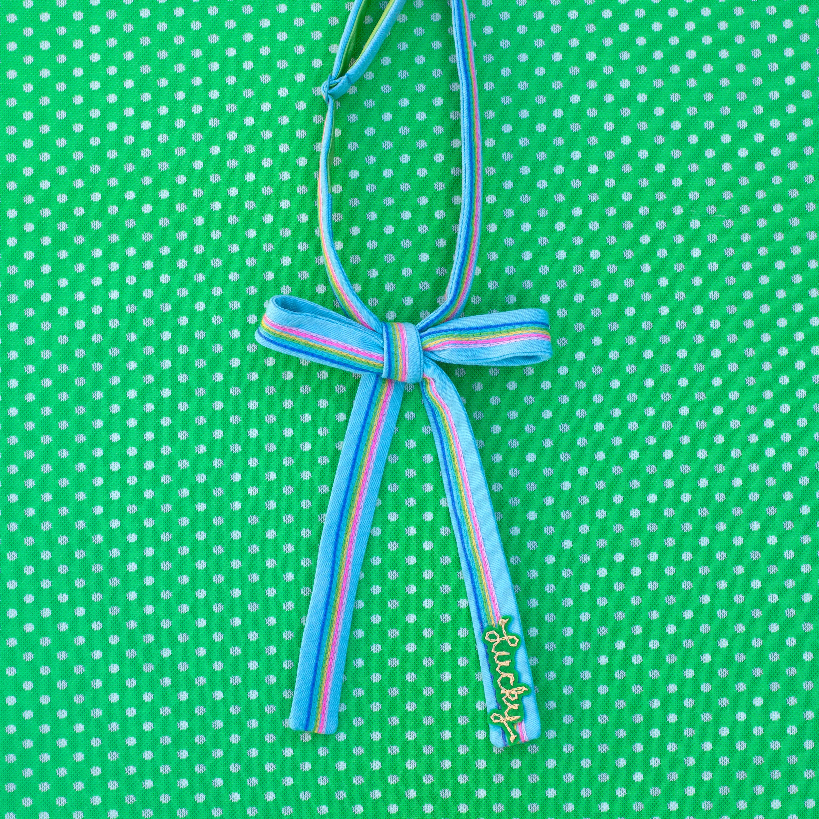Lucky rainbow bow tie