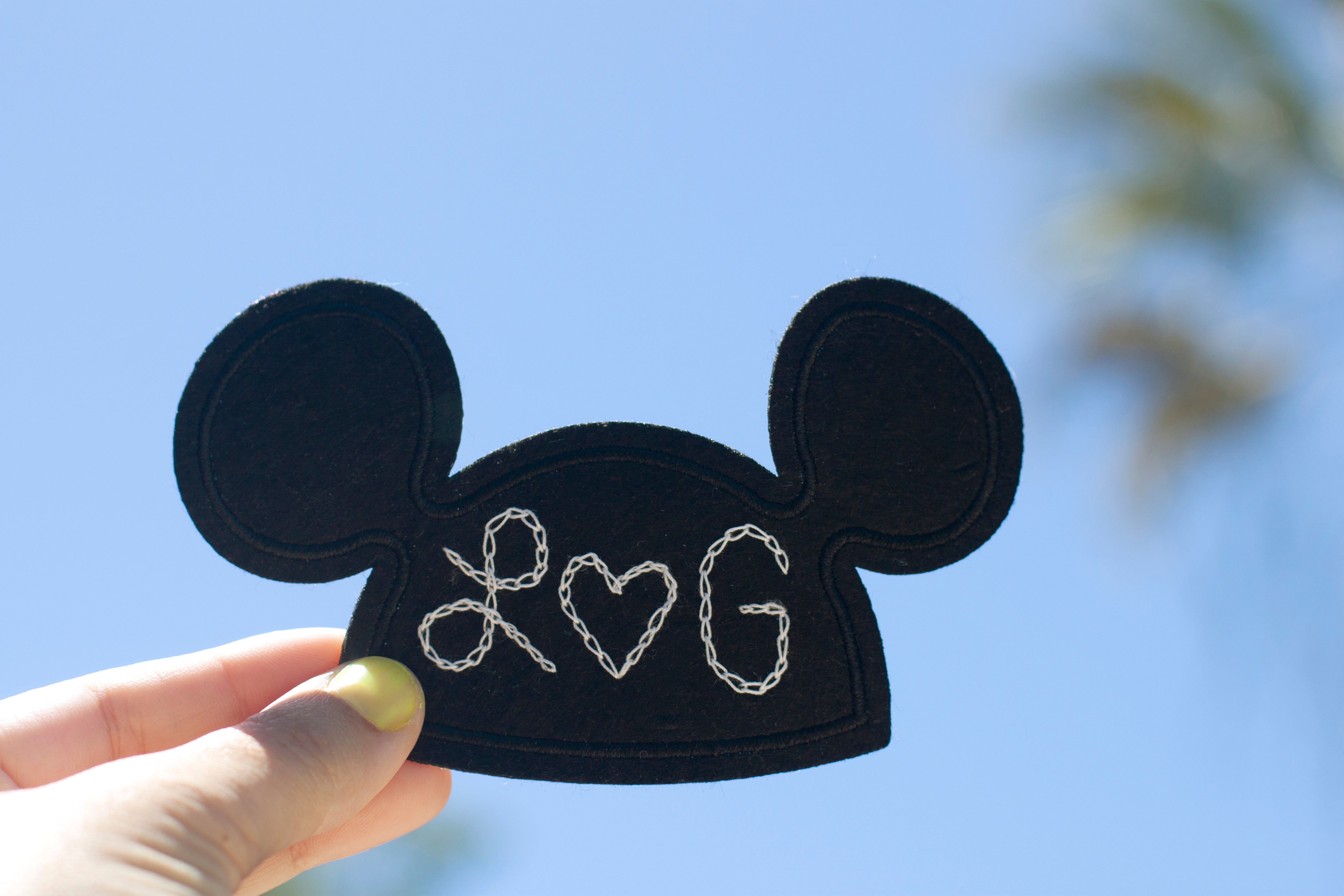 Mouse ears custom embroidered patch!