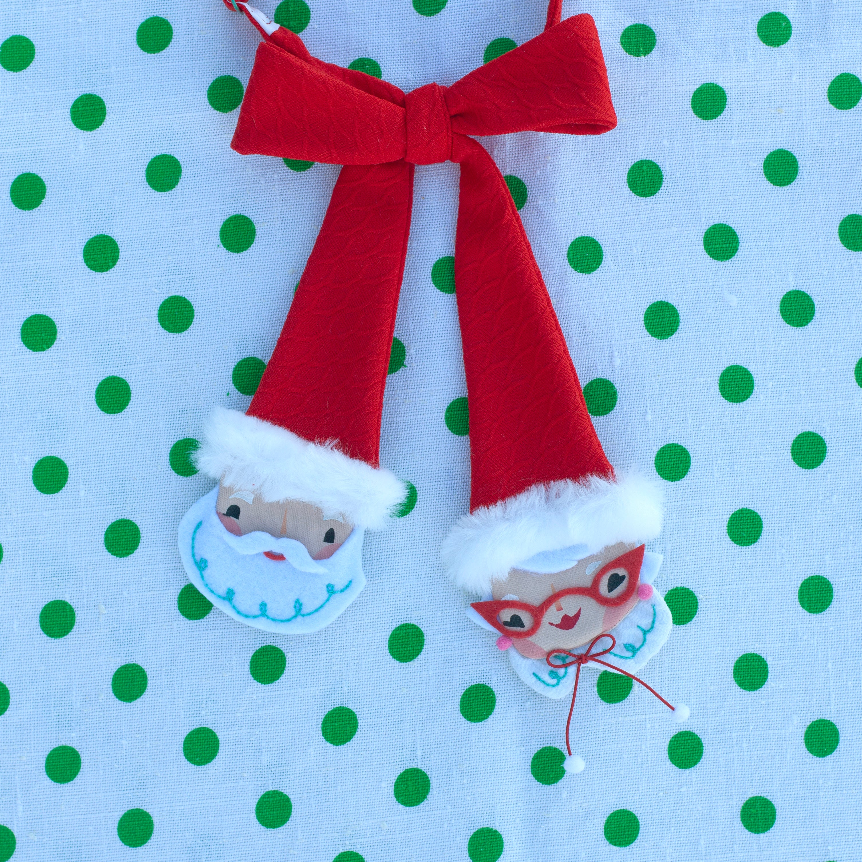 Mr. & Mrs. Claus bow tie- collab with Lisa Penney!