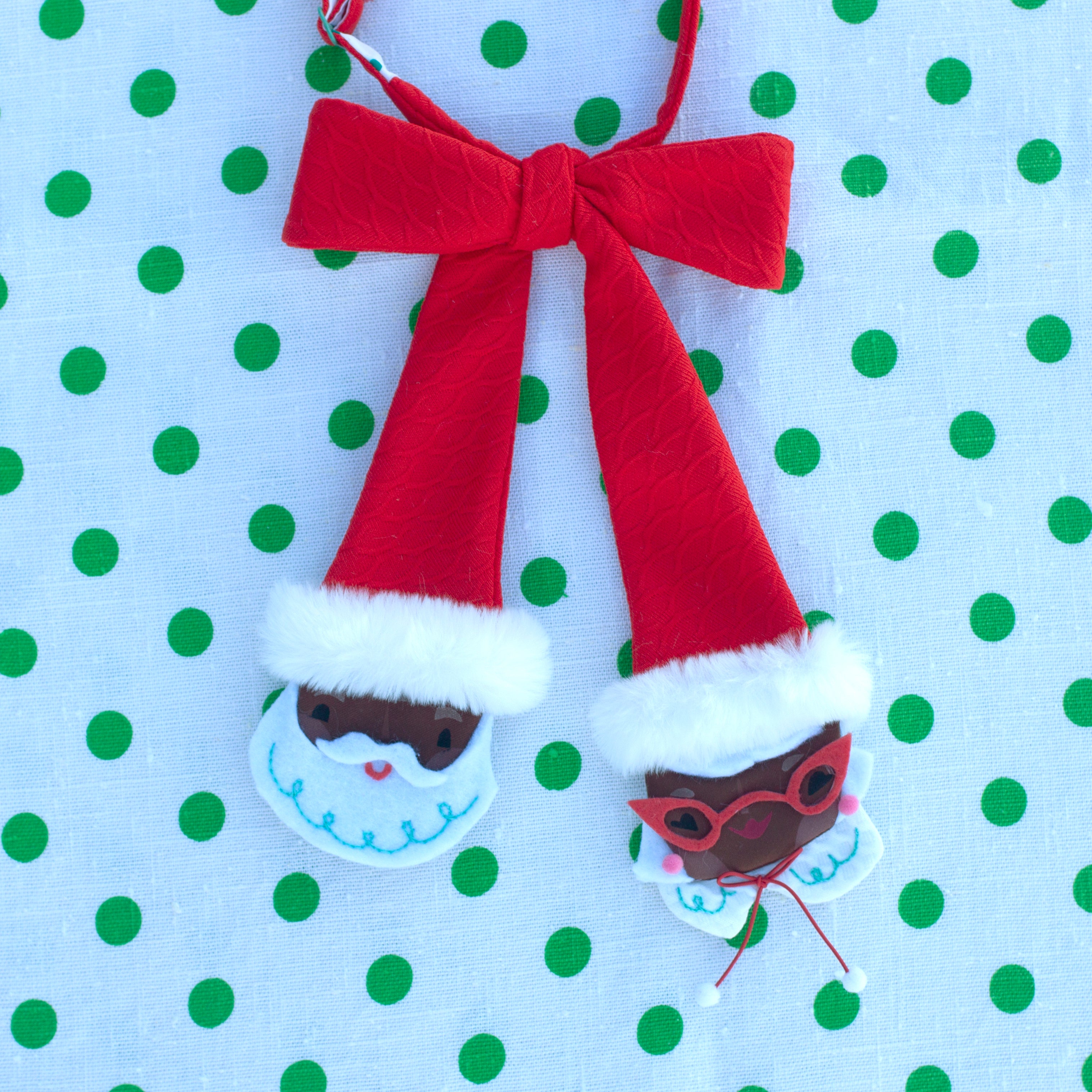Mr. & Mrs. Claus bow tie- collab with Lisa Penney!