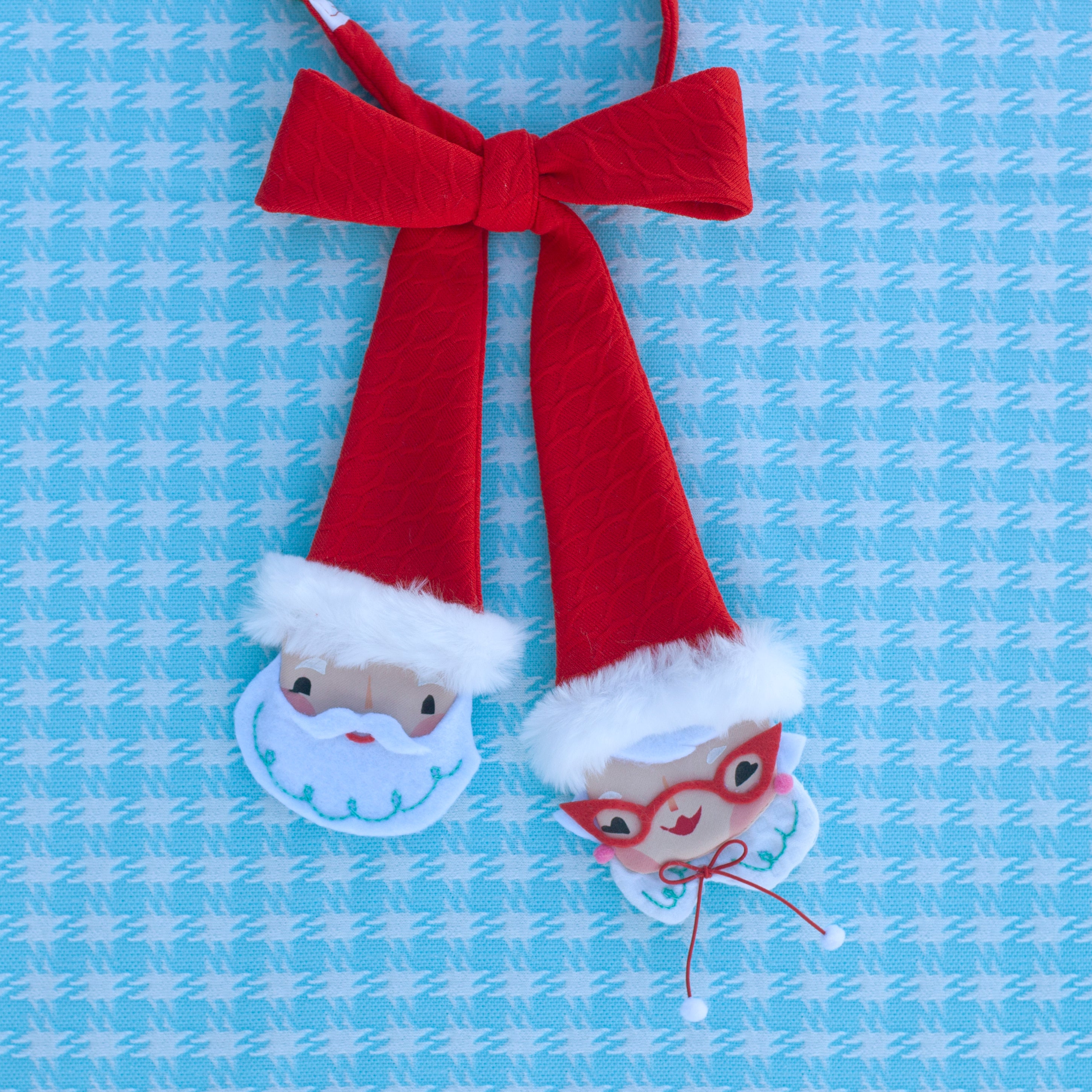 Mr. & Mrs. Claus bow tie- collab with Lisa Penney!