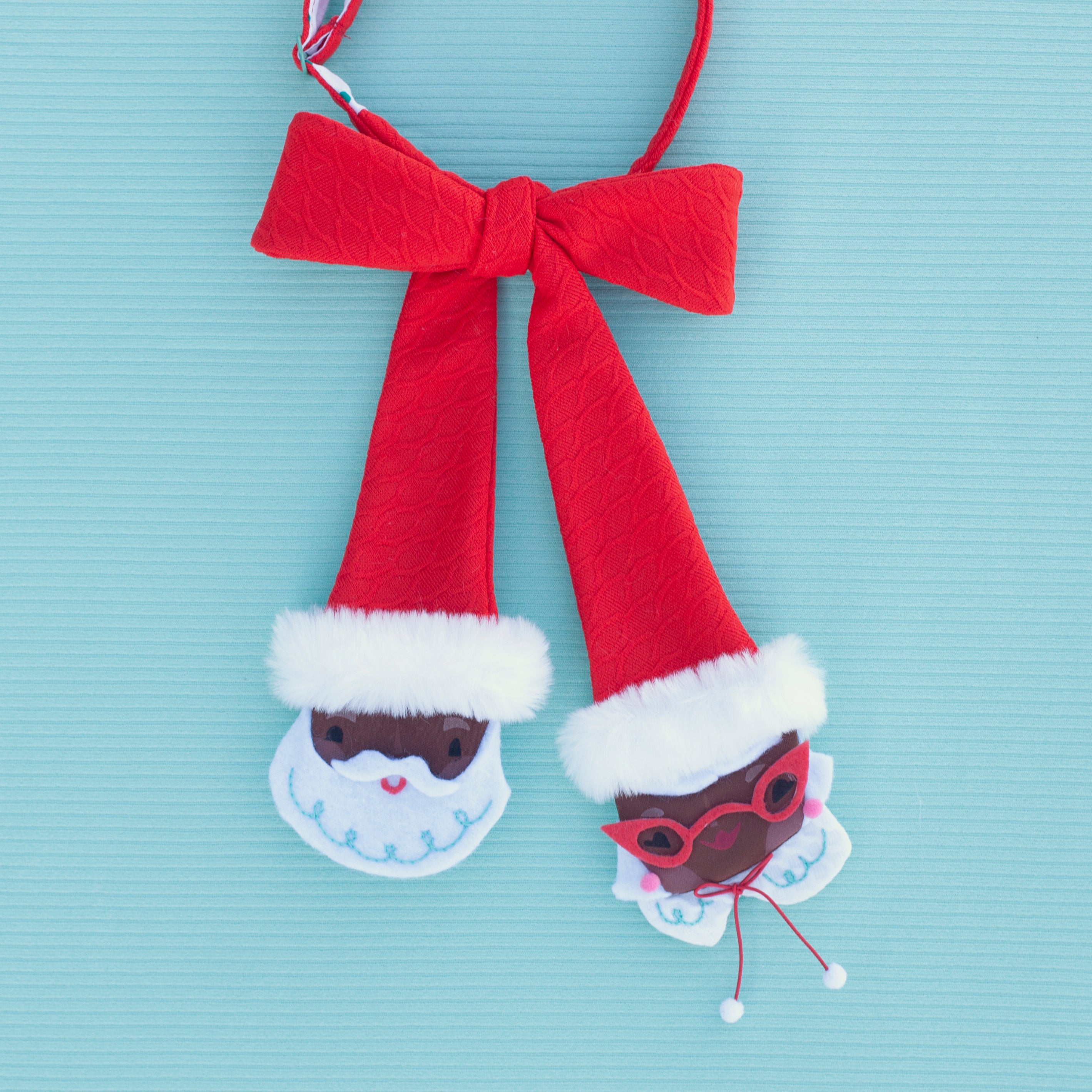 Mr. & Mrs. Claus bow tie- collab with Lisa Penney!