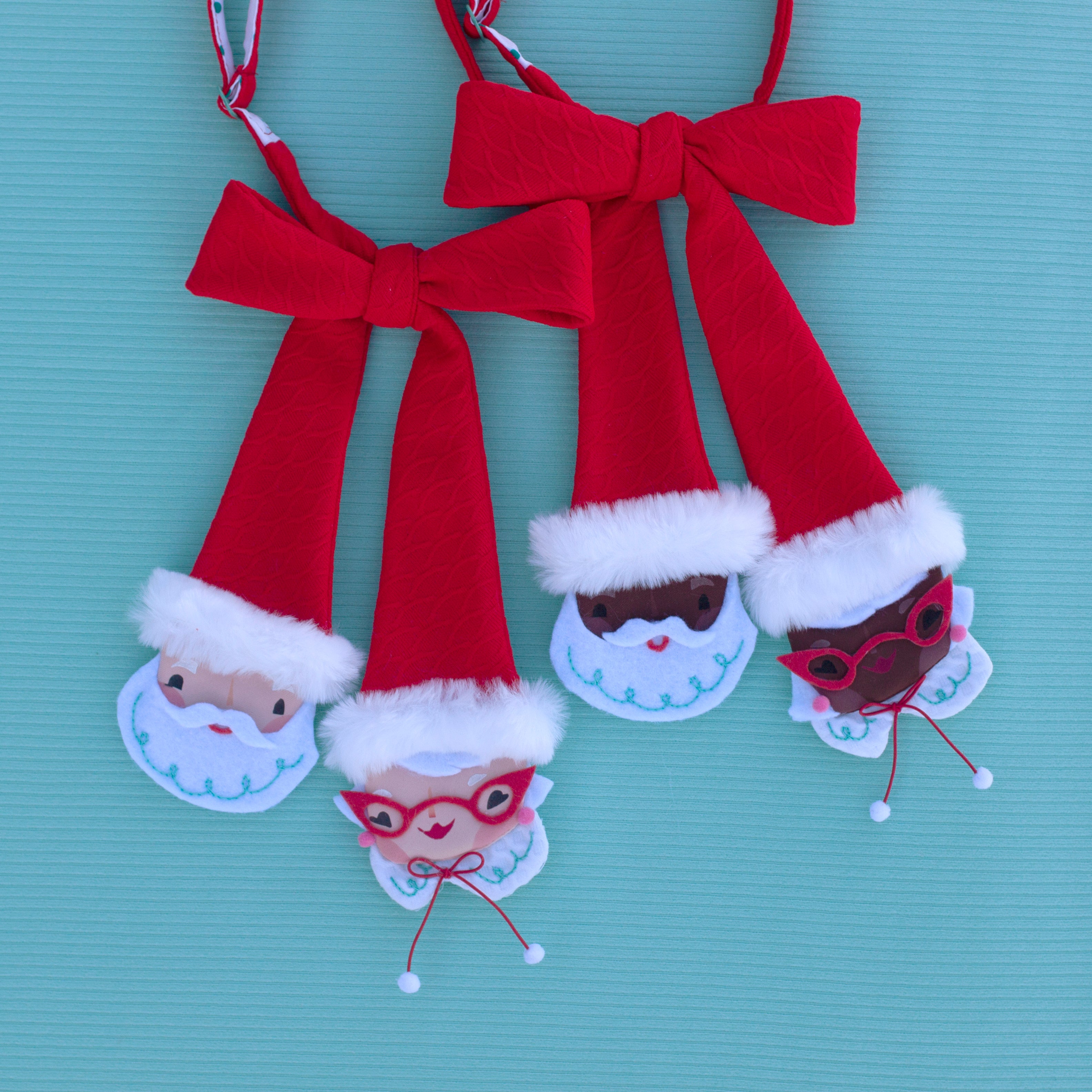 Mr. & Mrs. Claus bow tie- collab with Lisa Penney!